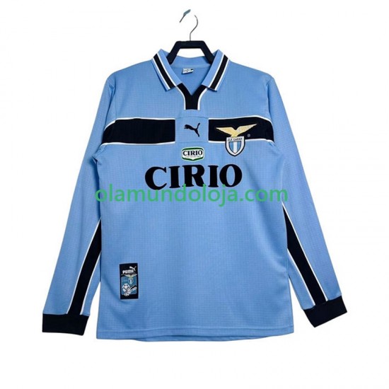Camisola SS Lazio Retro Homem Equipamento Primeiro 1998 1999 Manga Comprida